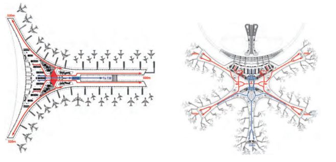 大兴机场内部平面示意图,北京大兴机场设计效果图