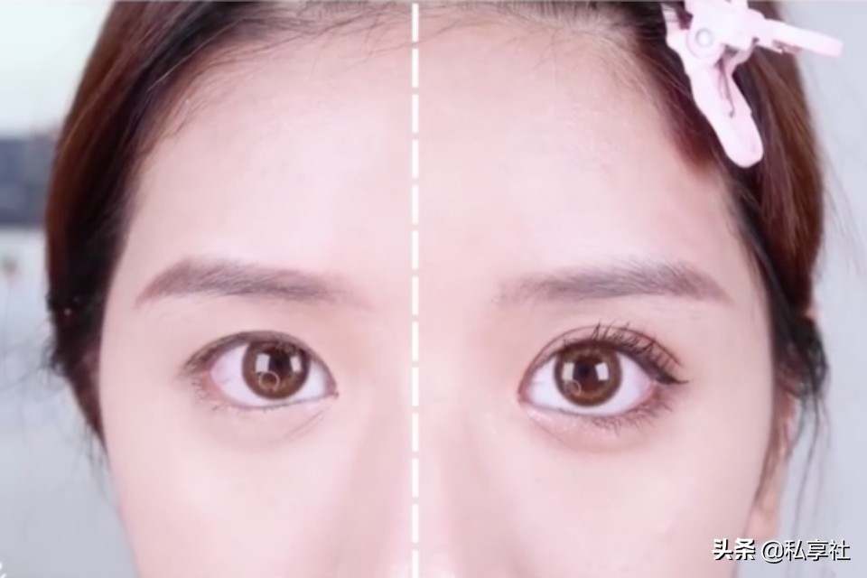 眼线眼影假睫毛双眼皮贴,单眼皮无辜大眼妆眼线画法