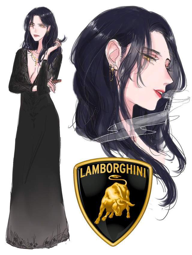 画师大佬把汽车品牌画成萌妹子,法拉利变御姐,福特变身金发妹子