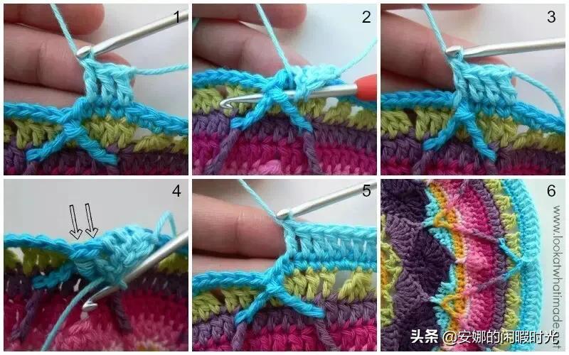 曼陀罗毯子编织教程,苏菲花园曼陀罗毯子钩法高清图解