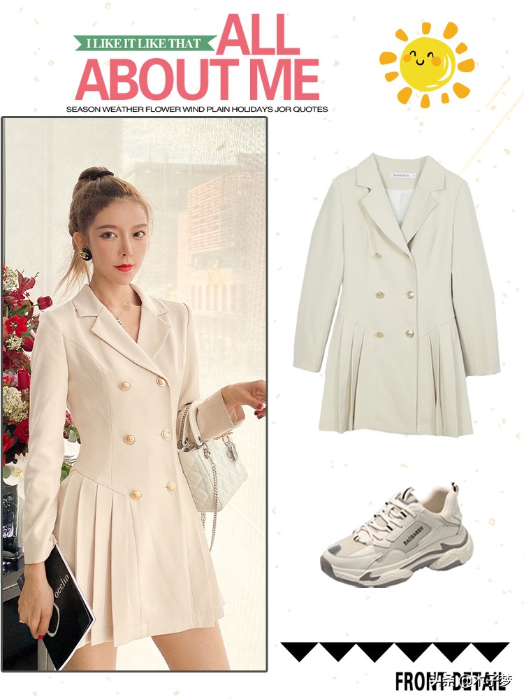 西装洋气御姐连衣裙,西装连衣裙气质高级感有腰带的