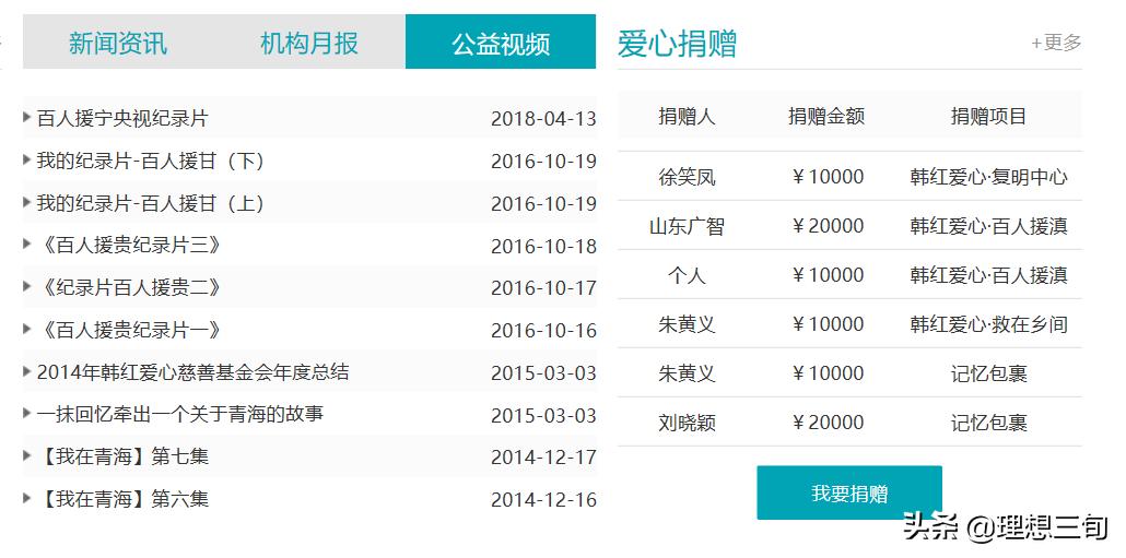 跟韩红一起做慈善的明星,韩红说明星应该做慈善