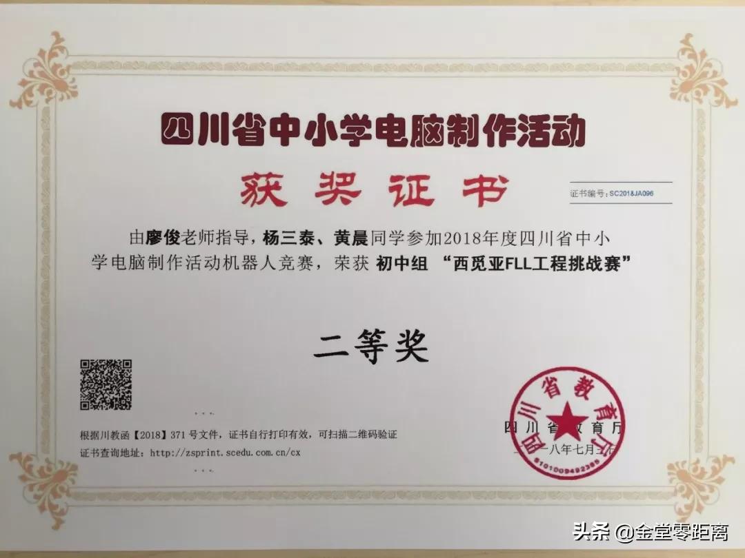 厉害了!金堂这所学校的学子夺得四川省冠军