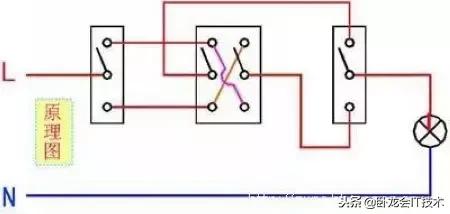 双控三控开关接线方法,三开一个双控两个单控接线视频