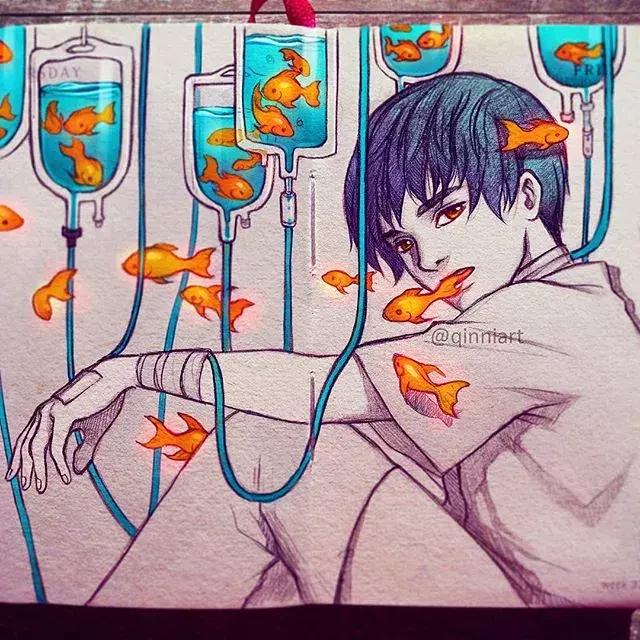 一个经历三次心脏手术，却依旧坚强，用水彩把伤痛化作星辰的女孩