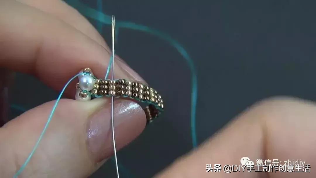 简单手工串珠戒指和发箍,戒指手工diy串珠慢视频