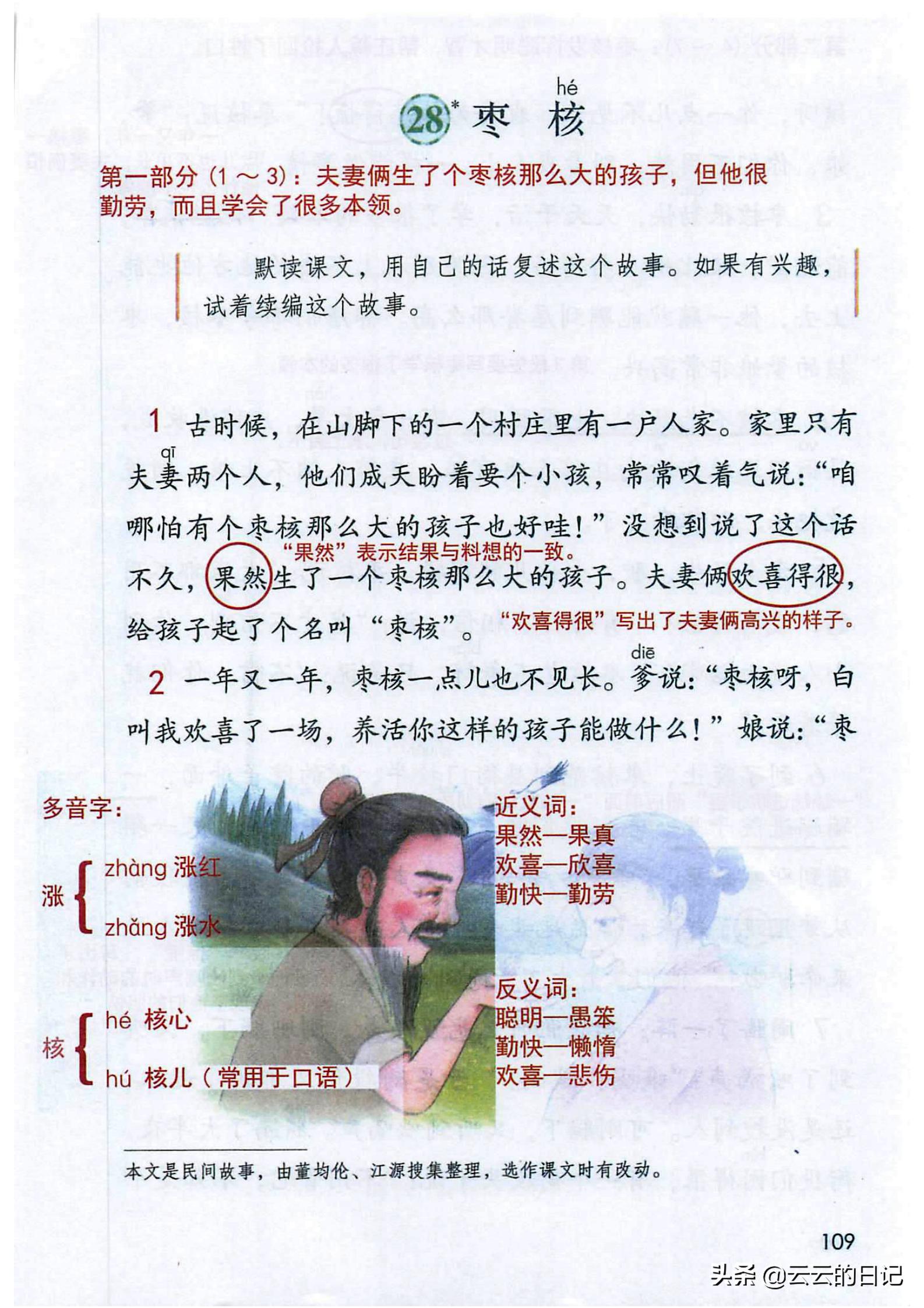 三年级下册语文笔记完整版讲解,三年级下册语文第一课注释