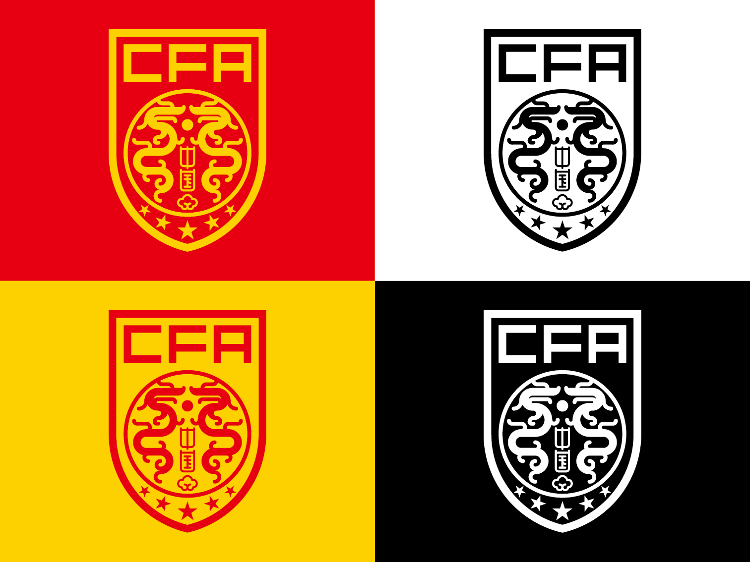 中国足球国家队队徽logo演变史,足球队徽霸气logo