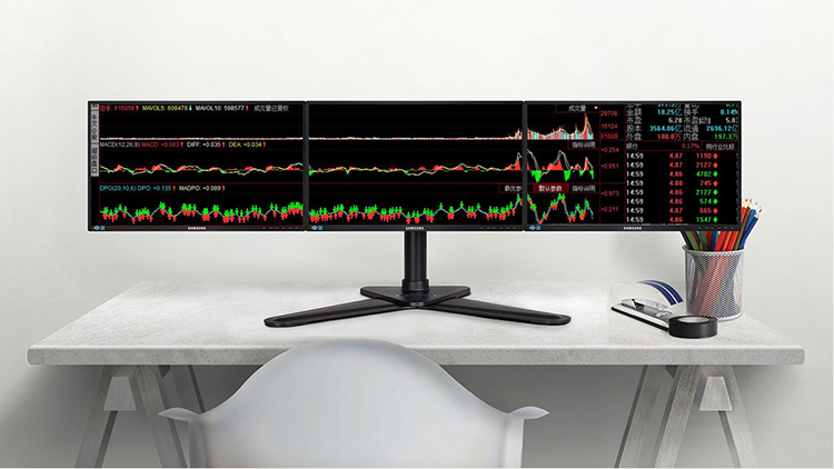 桌面多合一显示器支架,桌置式双屏支架