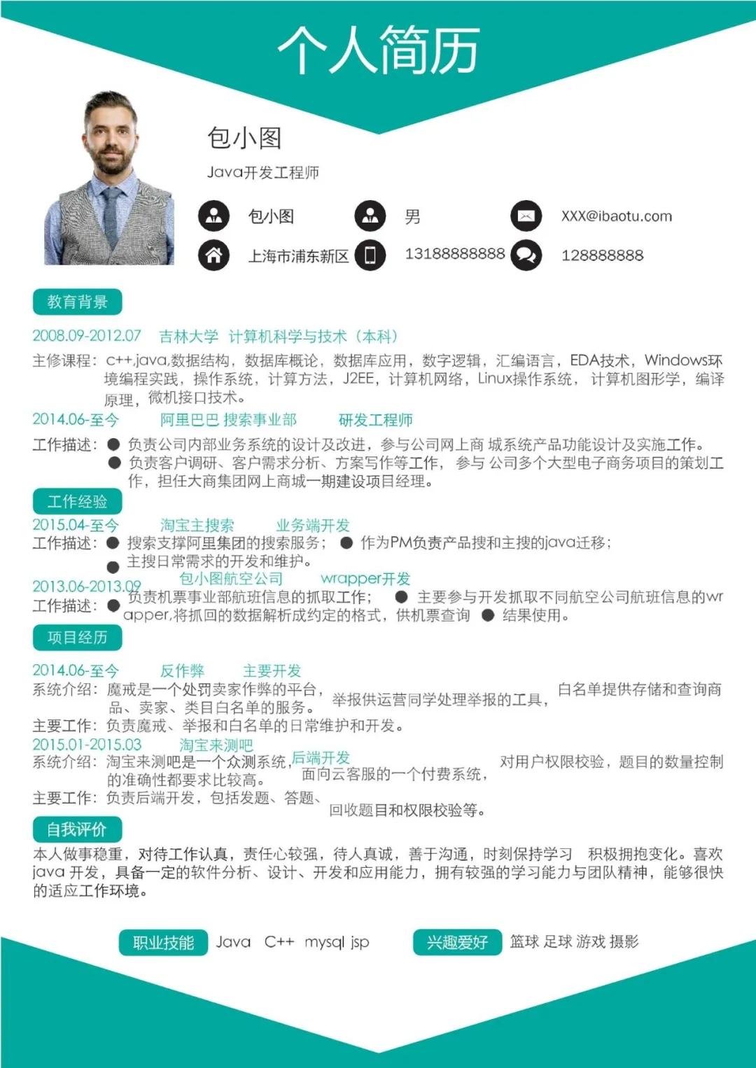 word简历模板免费,免费空白简历模板word应届毕业生