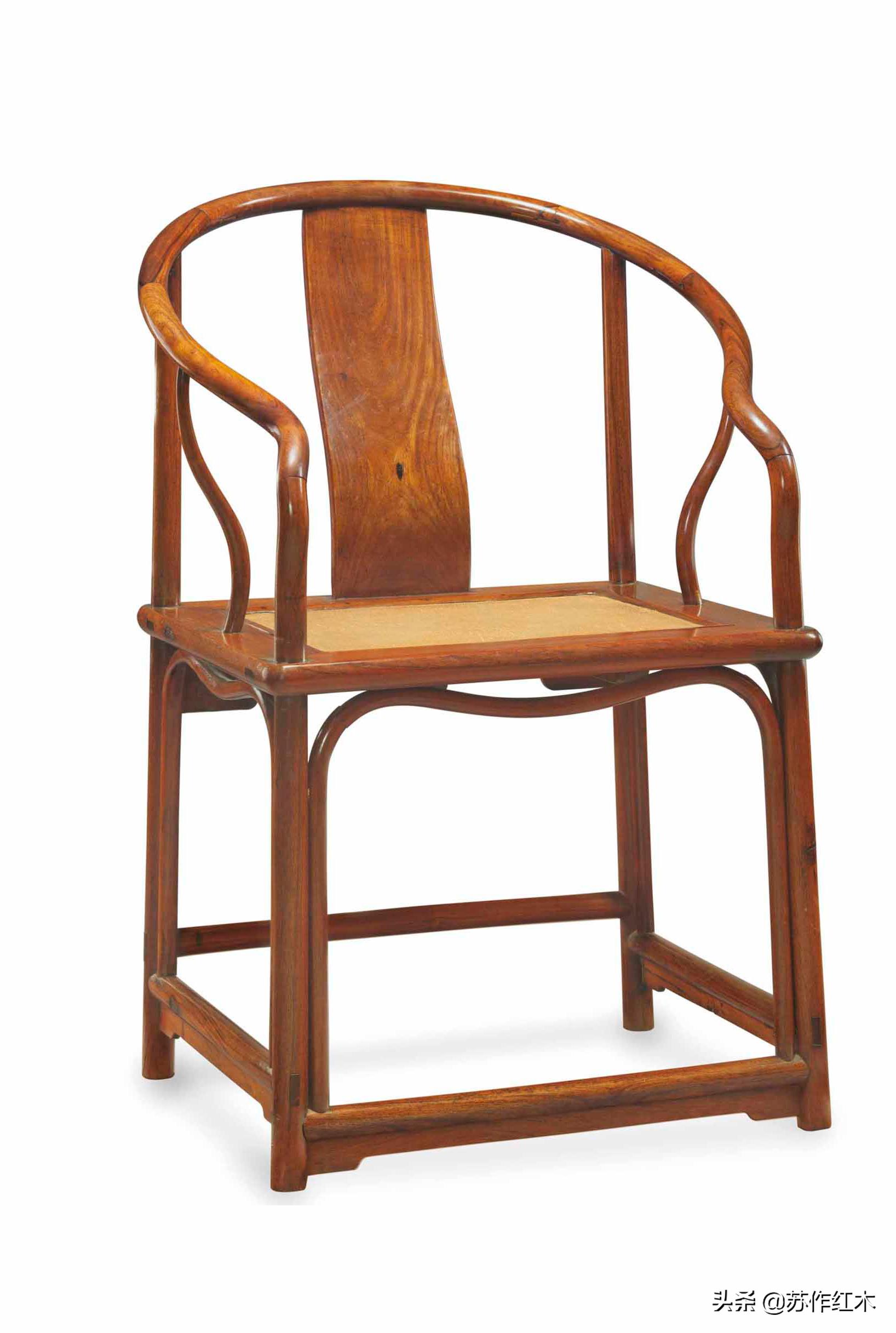 日式矮式圈椅,刺猬紫檀安思远垂手圈椅