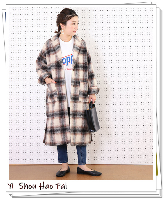 长款格子大衣配什么内搭最好看,没领的格子大衣配什么内搭