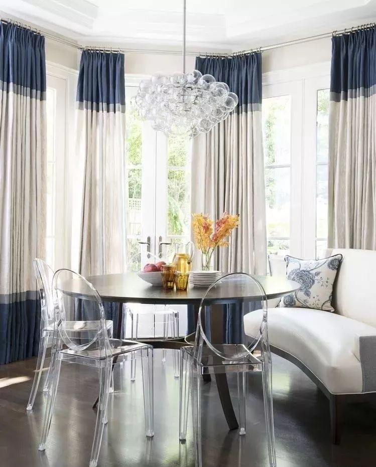 别墅客厅窗帘最新款式效果图,2020别墅窗帘