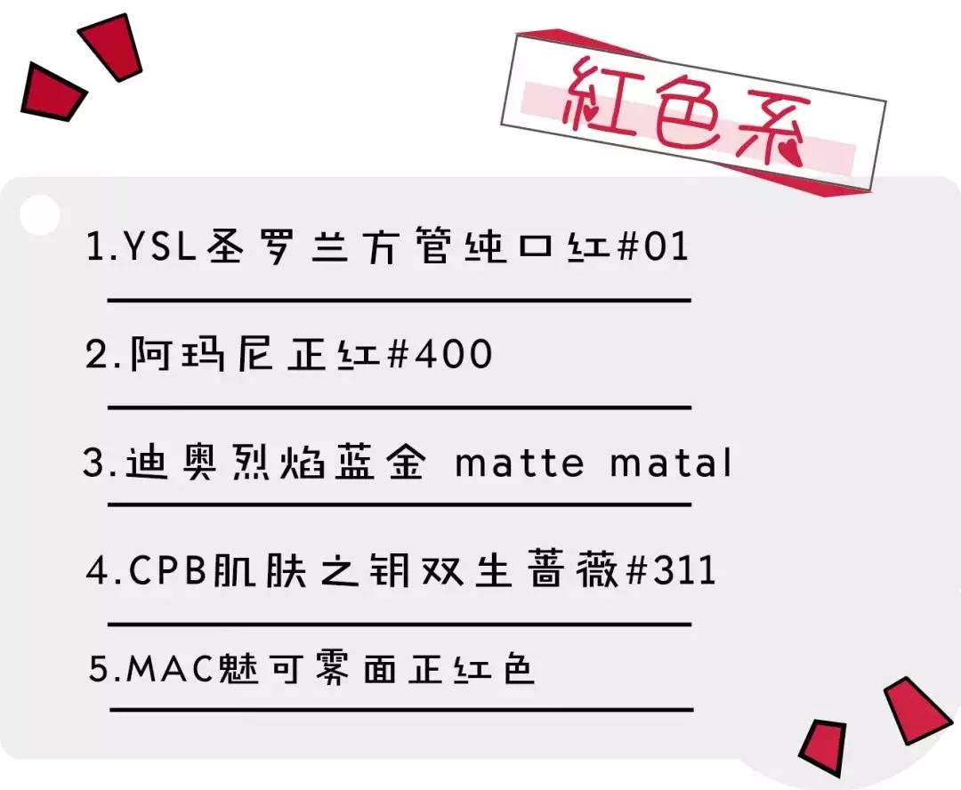 全网前十口红,全网最火20支口红