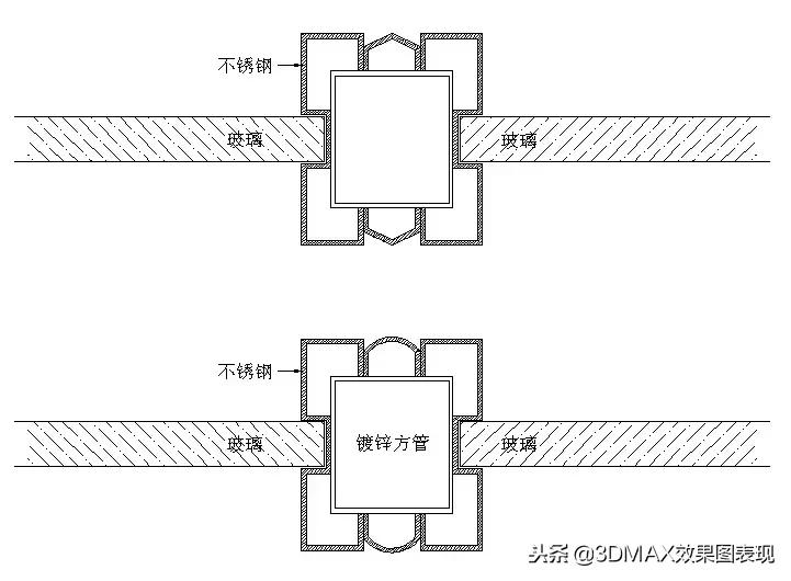 不锈钢深化节点,不锈钢收口处理