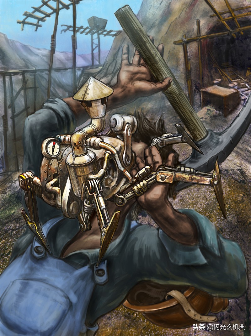 蒸汽朋克风格插画图片,幻想题材插画