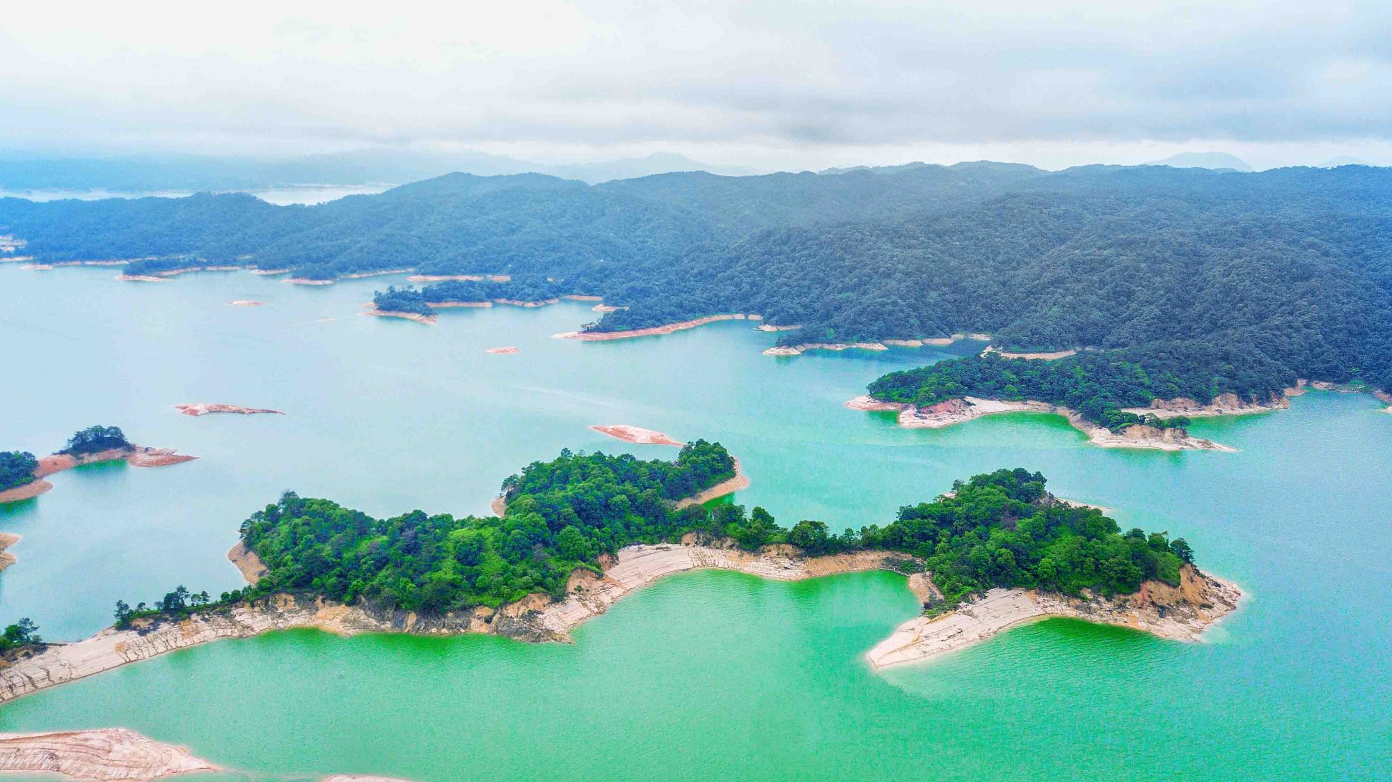 万绿湖美景拍摄,航拍万绿湖风景视频