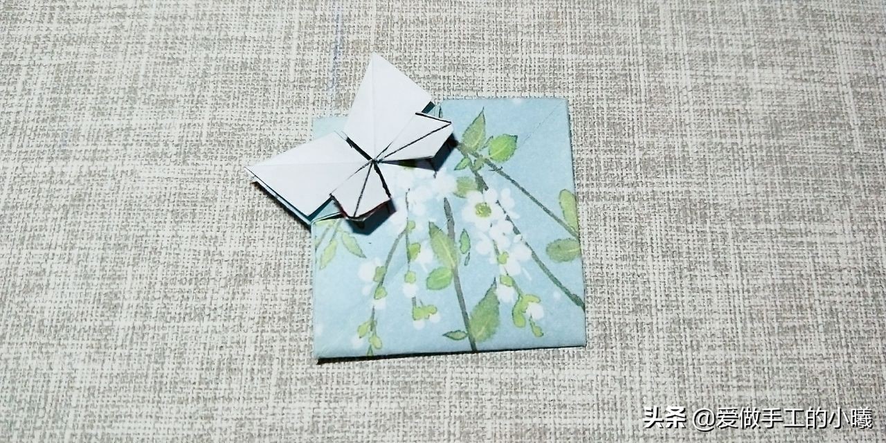 怎么叠蝴蝶信封折纸,家里怎么做蝴蝶信封