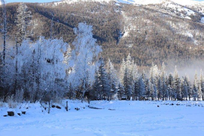 自然风光美如画新疆,自然风景雪景
