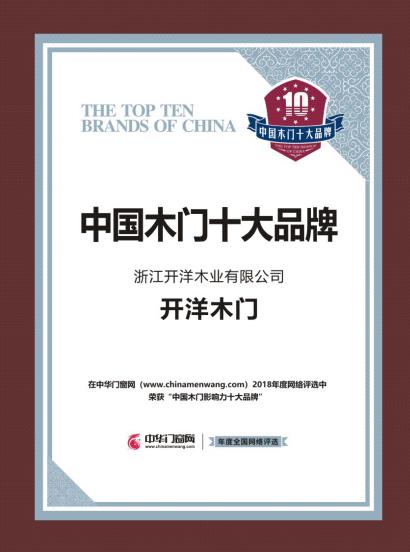 开洋木门这个品牌口碑如何,开洋门业排名第几