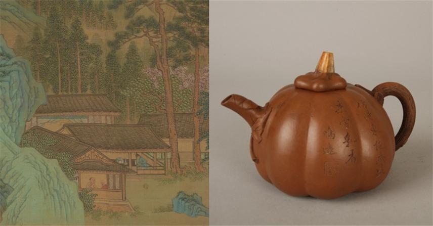 陈鸣远南瓜壶南京博物院,陈鸣远南瓜紫砂摆件