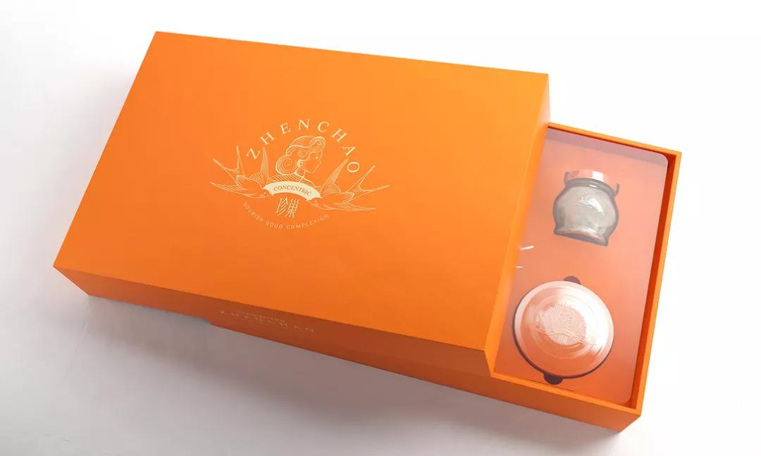 兔年元素的燕窝包装盒展开图,好看的燕窝包装设计