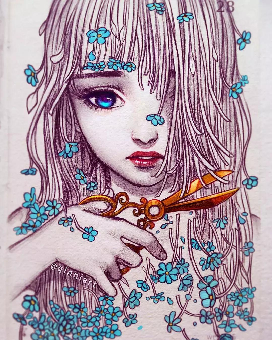 一个经历三次心脏手术，却依旧坚强，用水彩把伤痛化作星辰的女孩