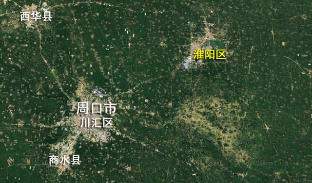 最新卫星图河南周口淮阳,淮阳县城卫星图