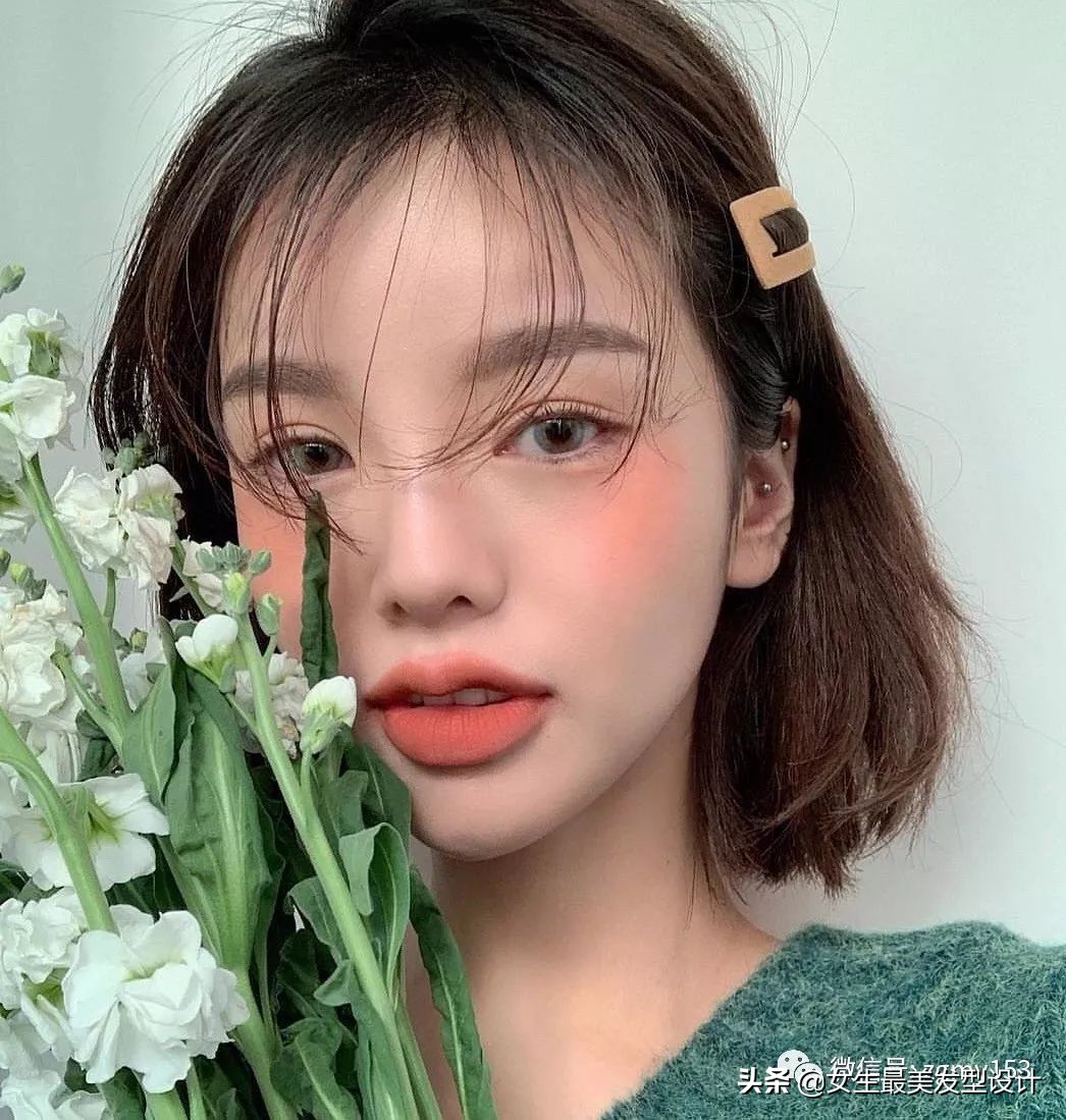 少女心爆棚的中短发,学生党能扎起来的短发推荐