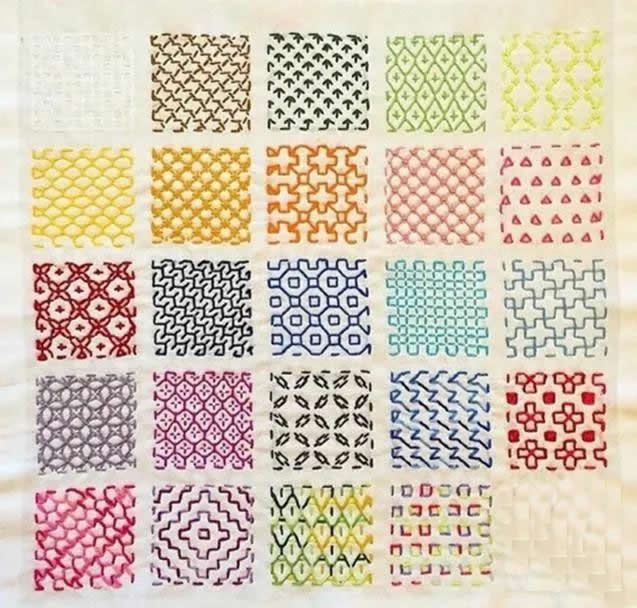 刺子绣入门针法教程,刺子绣入门针法图解