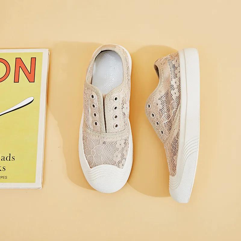 蕾丝小雏菊懒人鞋，穿上比高跟鞋还好看