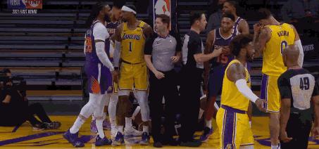 湖人热火第四场波普连得5分,湖人输了浓眉赛后采访