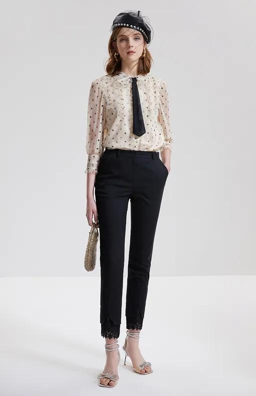 女生夏季紫色蕾丝花边上衣穿搭,复古宫廷法式蕾丝穿搭