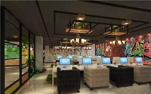 2024年网咖装修风格效果图大全,2019年网咖装修实物图