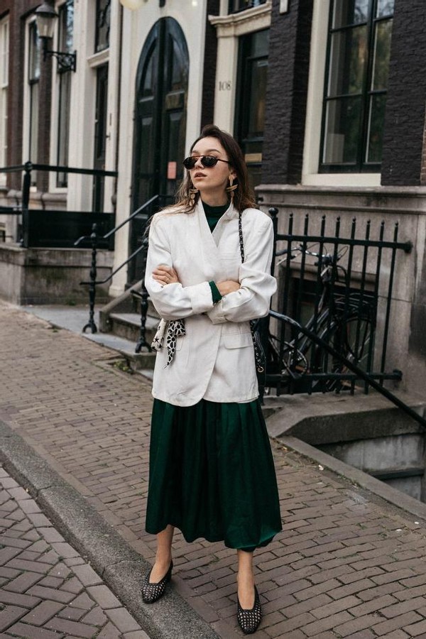 西装风衣时尚大气上档次,白西服穿搭高级春季