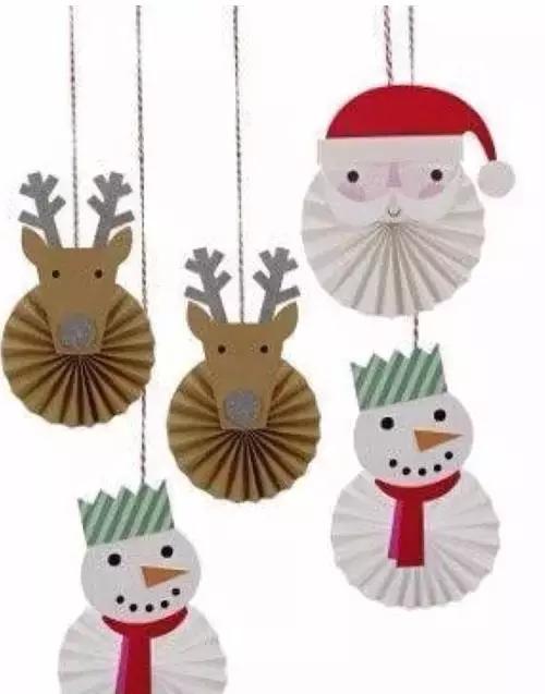 圣诞节手工制作幼儿园环创吊饰,圣诞节吊饰幼儿园环创