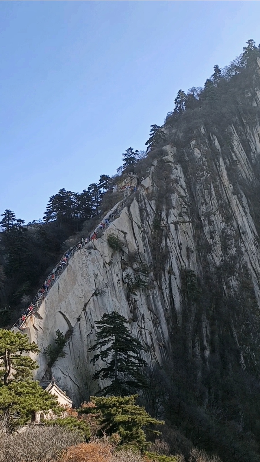 华山二日游登山攻略路线图,陕西自由行夜爬华山