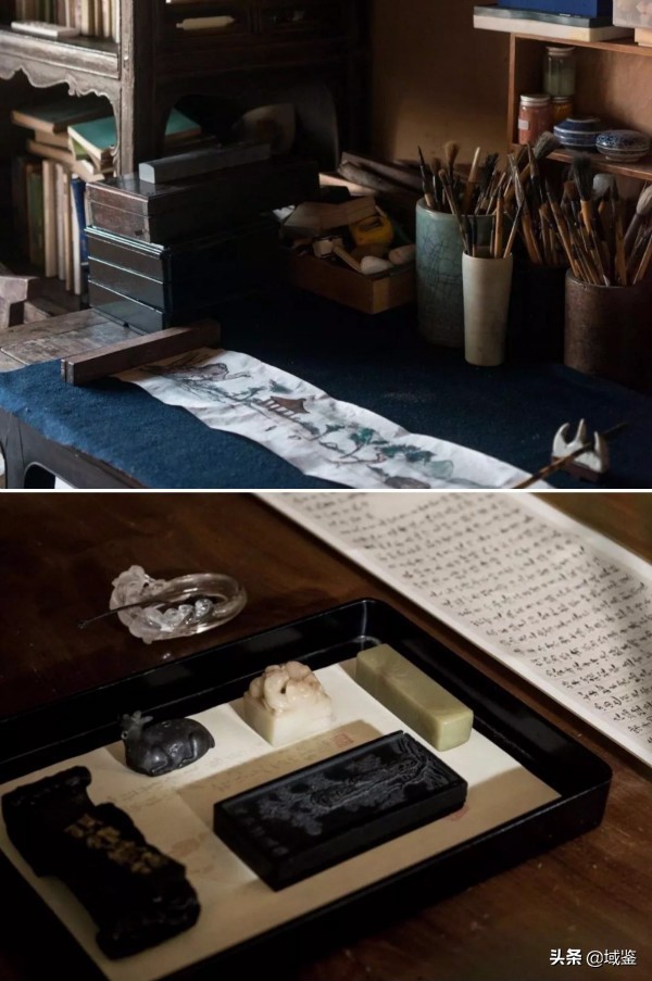 书房文房四宝场景图,文房清供文人的自我审美