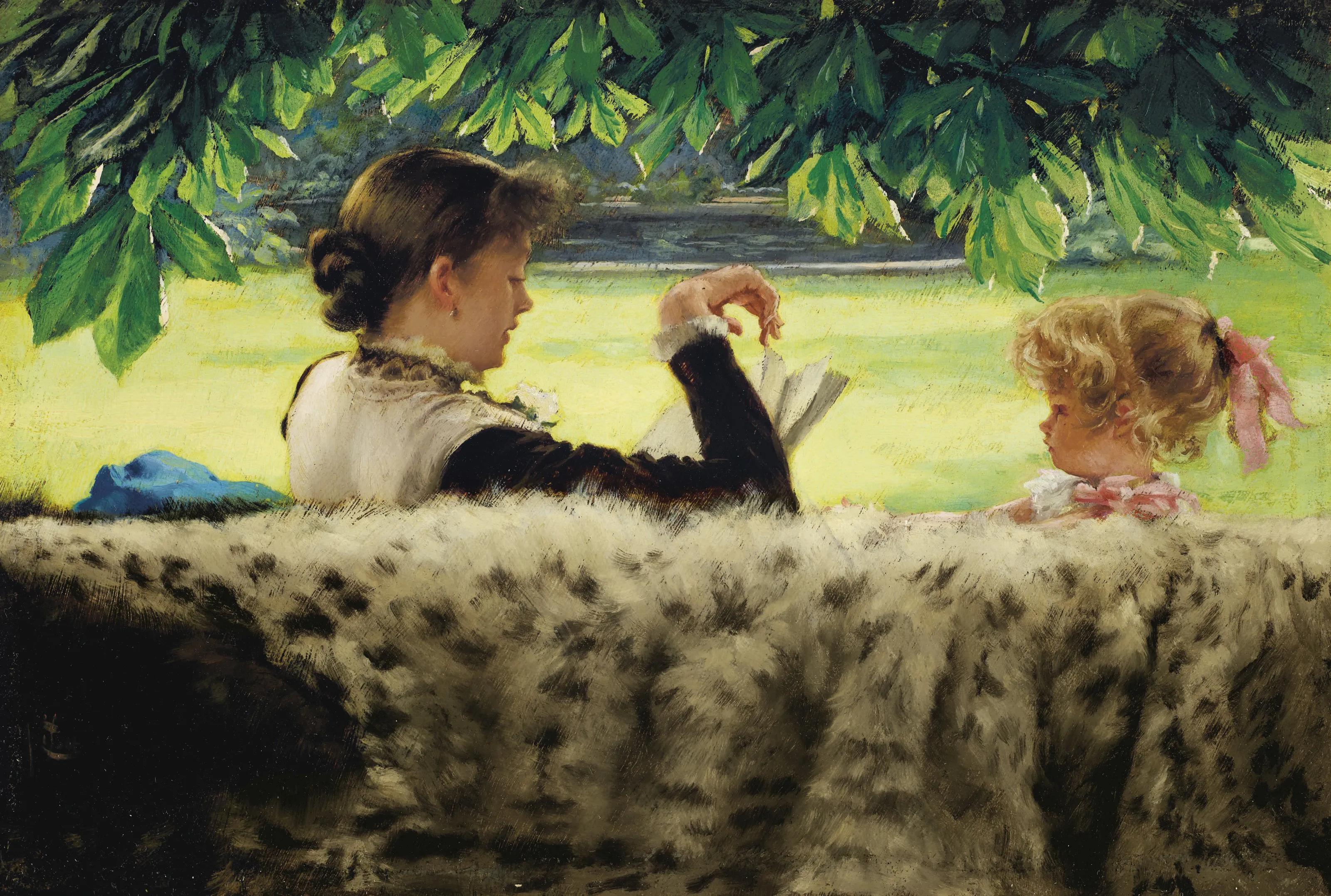 油画母爱图片,十大最具母爱的油画