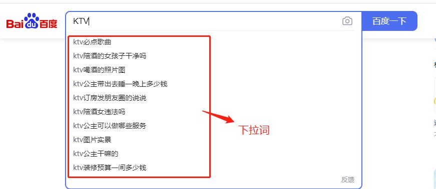 多鱼媒体小编谈百度下拉框关键词和相关词
