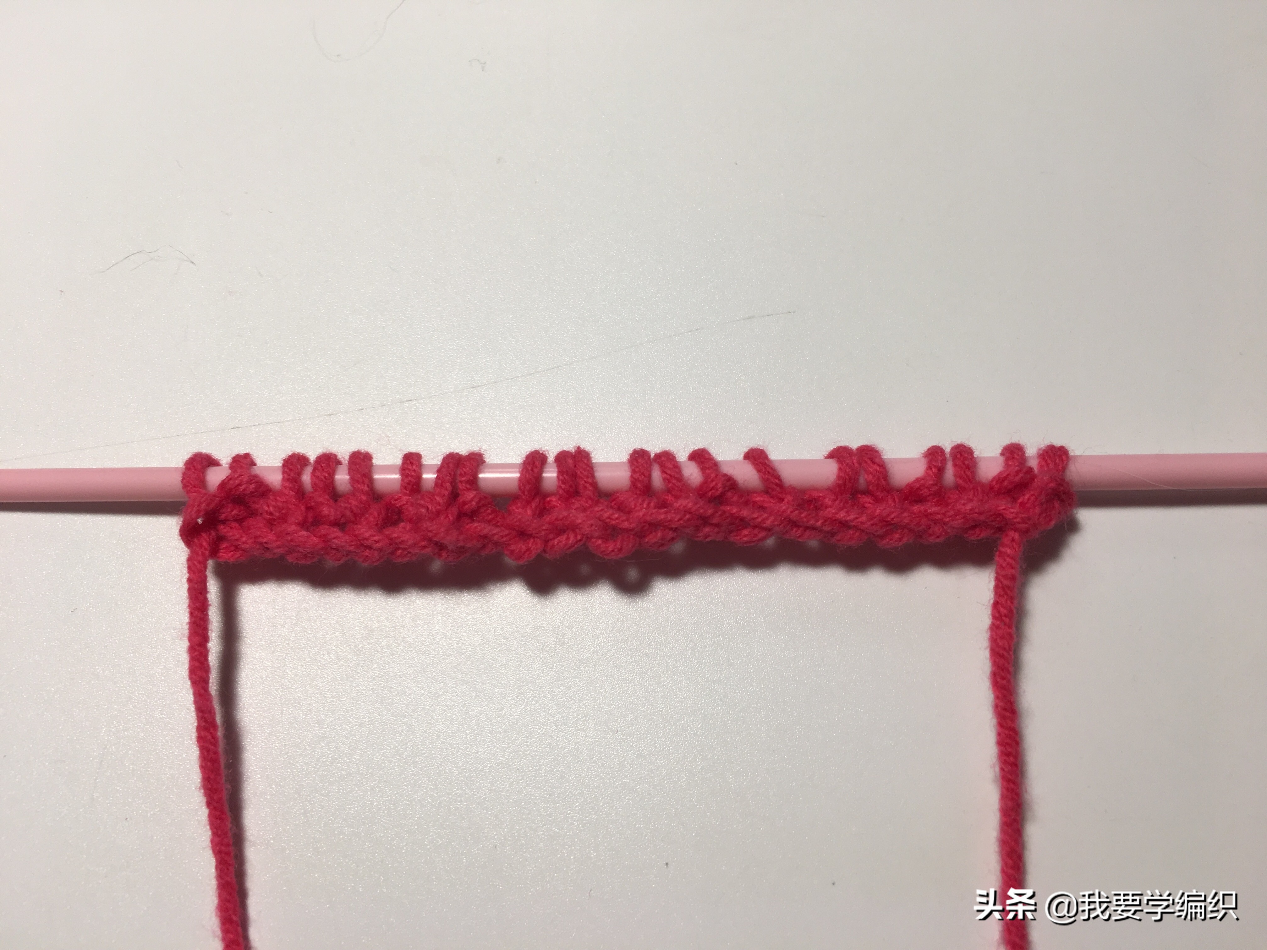 灯笼花底边编织教程,棒针编织大红灯笼教程