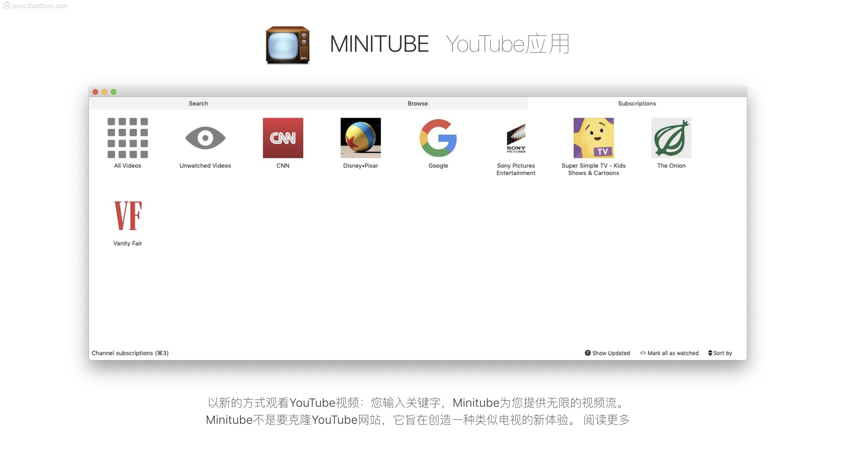 MinitubeforMac,Youtube客户端
