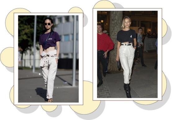 宽松t恤怎么塞衣角复古穿搭,韩版百搭t恤衣角打结神器收腰