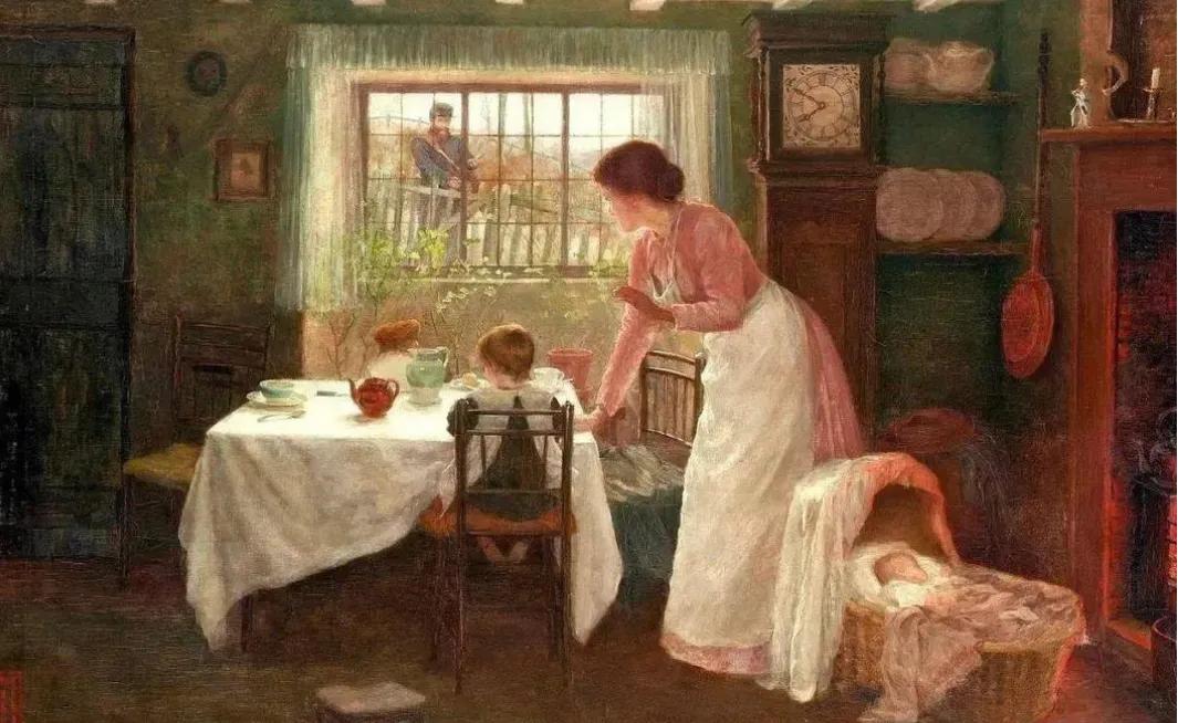 油画母爱图片,十大最具母爱的油画