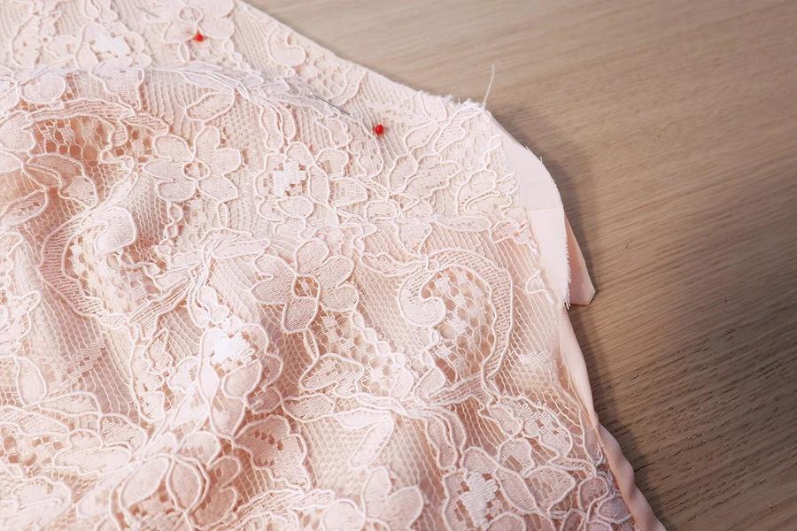 短款包臀裙裁剪缝制教程,包裙开叉缝制方法图解