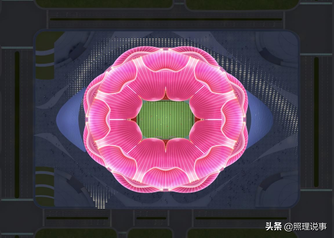 恒大最美荷花造型,恒大新足球场震撼全场