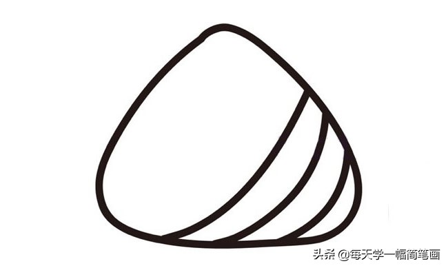 端午节粽子简笔画涂色,端午粽子做法简笔画