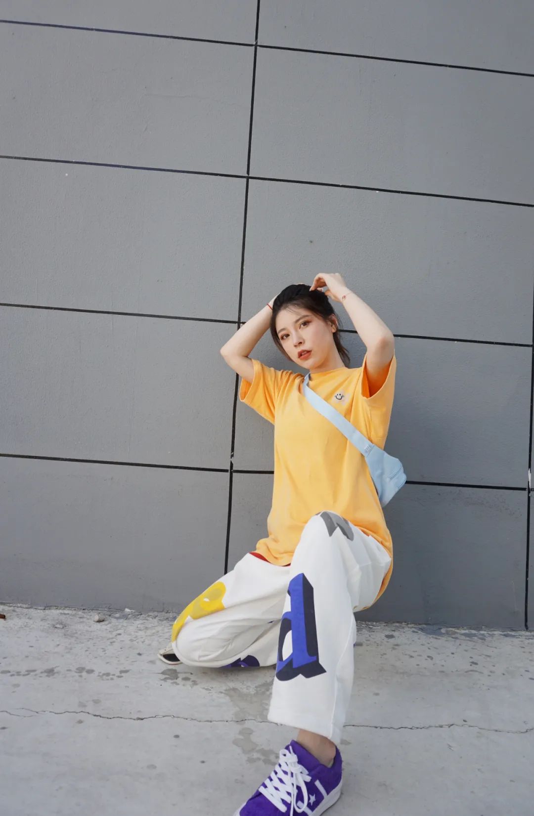 穿搭初恋裤子,初恋穿匡威