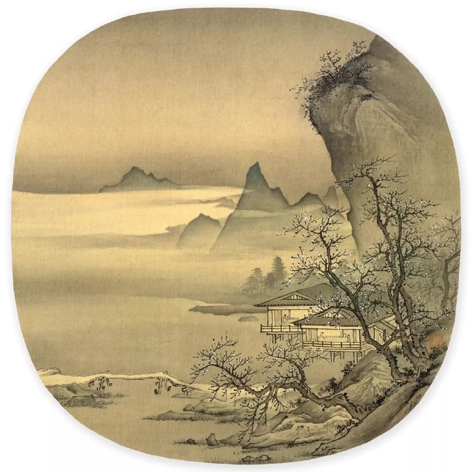 沈海工笔山水花鸟画作品,山水工笔画作品
