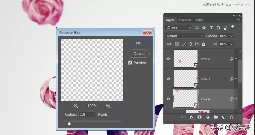 ps教程素材图片,ps教学制作漂亮的鲜花艺术字